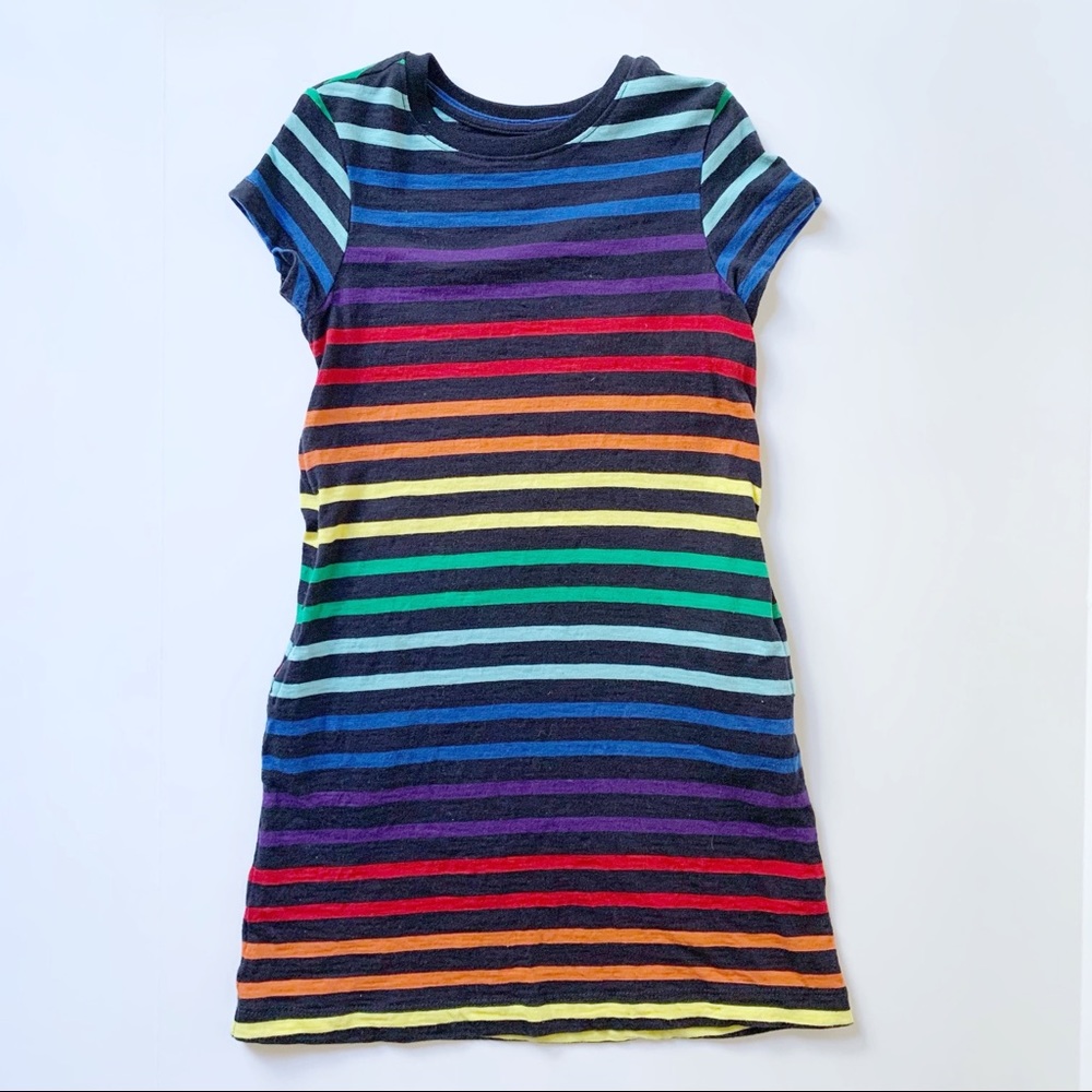 Primary Rainbow Shirt Dress